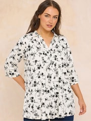 Blanco - Evans Pintuck Slub Henley Top - Imagen 1 de 5