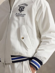 Polo Ralph Lauren Deckwash White Wimbledon Woven Zip Jacket - Image 4 of 5