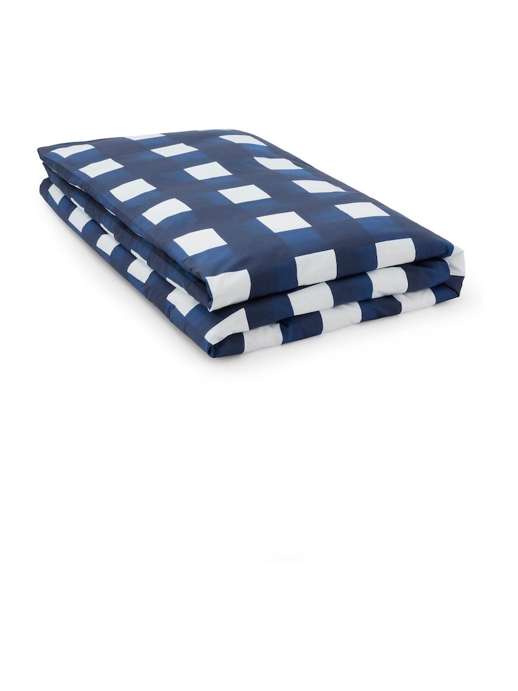Jasper Conran London Navy JC Print 300TC Broad Brush Check Dvt Bed Set - Image 6 of 6 Jasper Conran London Navy JC Print 300TC Broad Brush Check Dvt Bed Set - Image 6 of 6