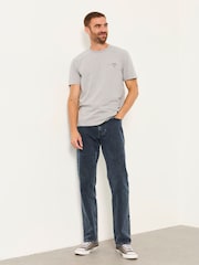 FatFace Graphite Grey Straight Fit Jeans - Image 4 of 7