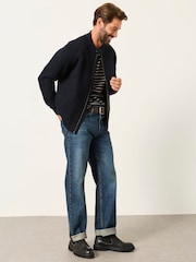 Индиго көк - FatFace Relaxed Straight Fit Jeans - 7суретінің 3 суреті