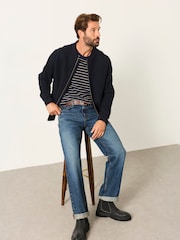 Индиго көк - FatFace Relaxed Straight Fit Jeans - 7суретінің 4 суреті