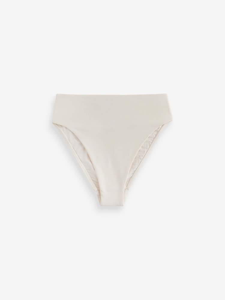 Mint Velvet Cream Tummy Control High Waist Bikini Briefs - Image 1 of 3 Mint Velvet Cream Tummy Control High Waist Bikini Briefs - Image 1 of 3