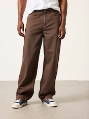 Sjokoladebrun - FatFace Baggy Fit Jeans - Bilde 1 av 5
