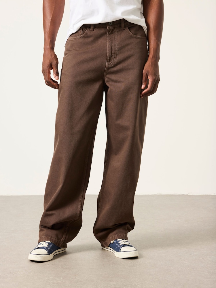 Sjokoladebrun - FatFace Baggy Fit Jeans - Bilde 1 av 5 Sjokoladebrun - FatFace Baggy Fit Jeans - Bilde 1 av 5