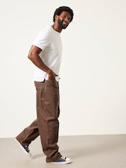Sjokoladebrun - FatFace Baggy Fit Jeans - Bilde 3 av 5