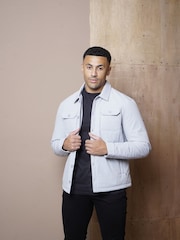 CAPO Grey Quilted Overshirt Jacket - Image 1 of 5