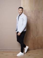 CAPO Grey Quilted Overshirt Jacket - Image 3 of 5