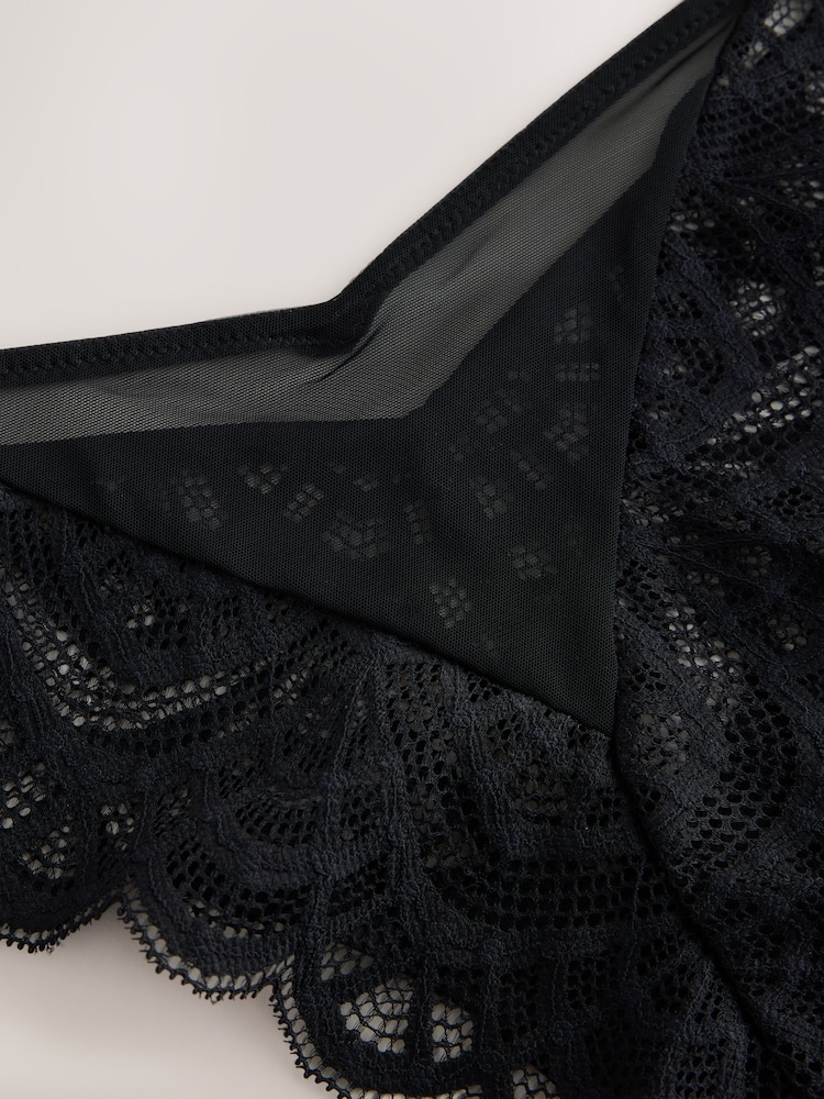 Black Brazilian Lace Knickers 2 Pack - Image 10 of 10 Black Brazilian Lace Knickers 2 Pack - Image 10 of 10