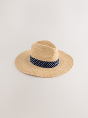 Laura Ashley Natural Fedora Beach Straw Hat - Image 4 of 6