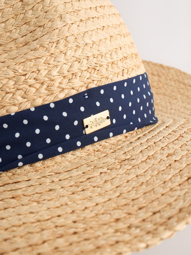Laura Ashley Natural Fedora Beach Straw Hat - Image 6 of 6