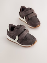 Chocolate Brown Standard Fit (F) Touch Fastening Trainers - Image 1 of 5
