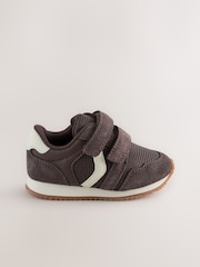 Chocolate Brown Standard Fit (F) Touch Fastening Trainers - Image 2 of 5