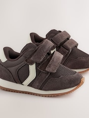 Chocolate Brown Standard Fit (F) Touch Fastening Trainers - Image 4 of 5