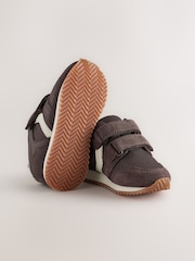 Chocolate Brown Standard Fit (F) Touch Fastening Trainers - Image 5 of 5