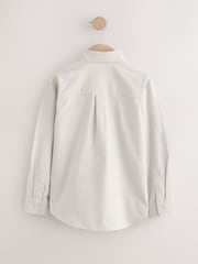 Ecru Long Sleeve Brushed Oxford Shirt (3-16yrs) - Image 2 of 4