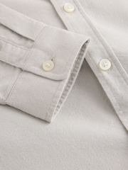 Ecru Long Sleeve Brushed Oxford Shirt (3-16yrs) - Image 3 of 4