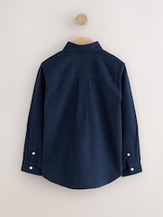 Navy Long Sleeve Brushed Oxford Shirt (3-16yrs) - Image 2 of 4