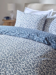 Natural/Blue Ditsy Floral Reversible Duvet Cover and Pillowcase Set - Image 2 of 6