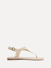 大地色 - Linzi Intent Toe Post Flat Sandals - 圖片 2/6