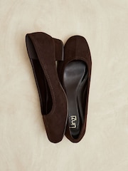 Linzi Brown Origin Square Toe With Low Block Heel Pumps - Image 1 of 6