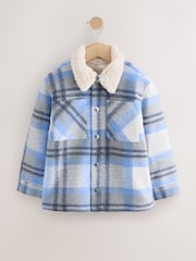 Blue Check Borg Lined Shacket (3-16yrs) - Image 1 of 5