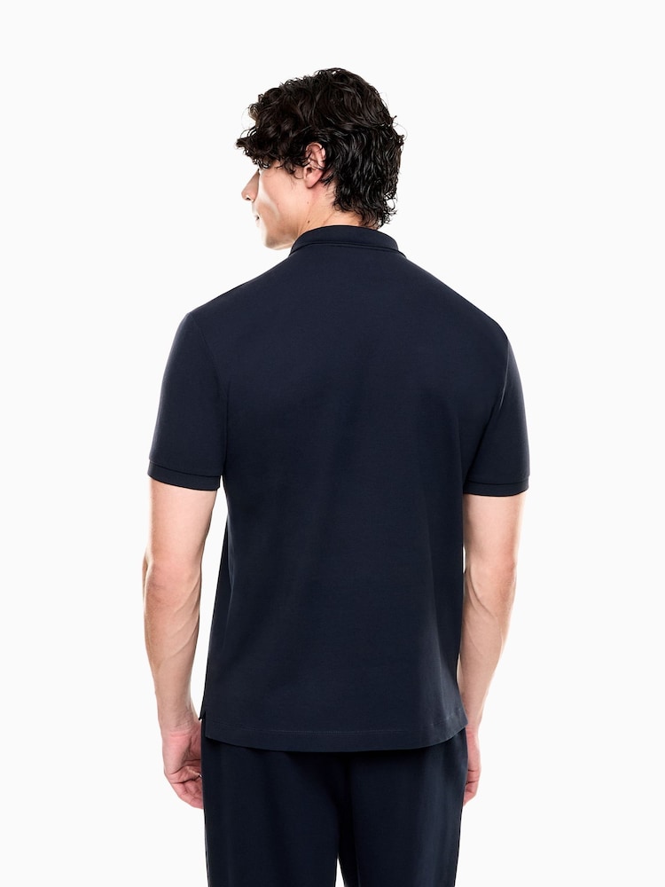EA7 Blue Polo Shirt - Image 2 of 5