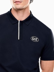 EA7 Blue Polo Shirt - Image 4 of 5