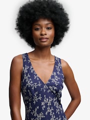 Granatowy - Superdry Heritage V-Neck Maxi Dress - Obraz 4 z 6