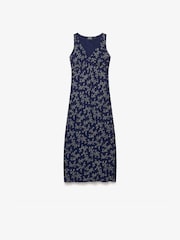 Granatowy - Superdry Heritage V-Neck Maxi Dress - Obraz 5 z 6