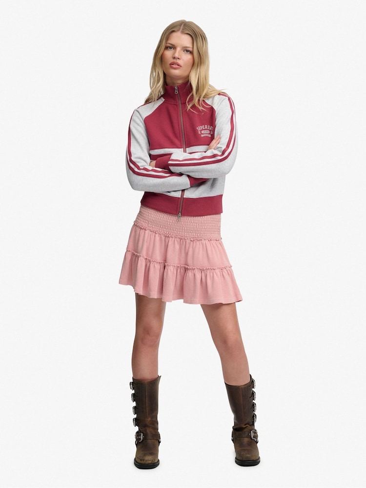 Superdry Pink Polka Dot Mini Skirt - Image 1 of 7 Superdry Pink Polka Dot Mini Skirt - Image 1 of 7