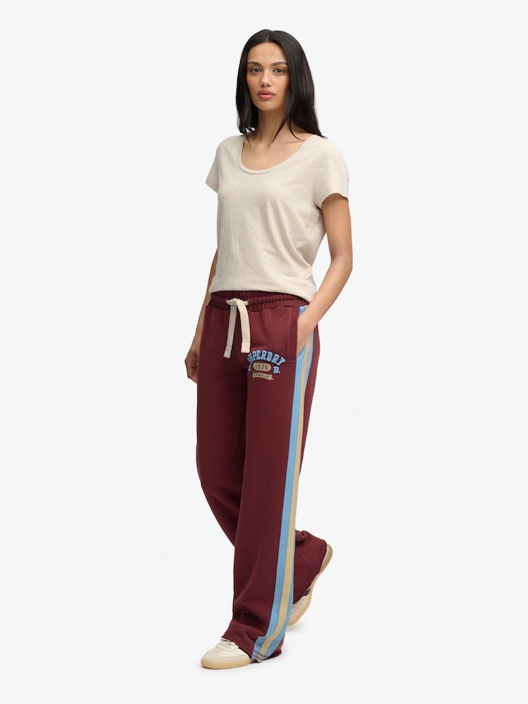 Superdry Red/Black Cult Hockey Joggers - Image 2 of 7
