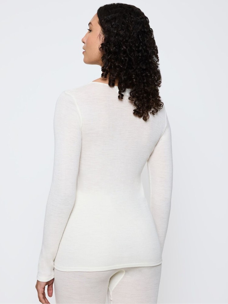 Triumph White Beauty Layers Long Sleeve Top - Image 2 of 5 Triumph White Beauty Layers Long Sleeve Top - Image 2 of 5