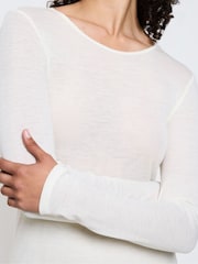 Triumph White Beauty Layers Long Sleeve Top - Image 4 of 5