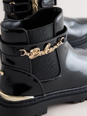Baker by Ted Baker Multiple Straps Chunky Chelsea Black Boots - Image 4 of 6