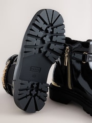 Baker by Ted Baker Multiple Straps Chunky Chelsea Black Boots - Image 6 of 6