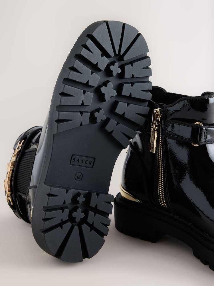 Baker by Ted Baker Multiple Straps Chunky Chelsea Black Boots - Image 6 of 6 Baker by Ted Baker Multiple Straps Chunky Chelsea Black Boots - Image 6 of 6