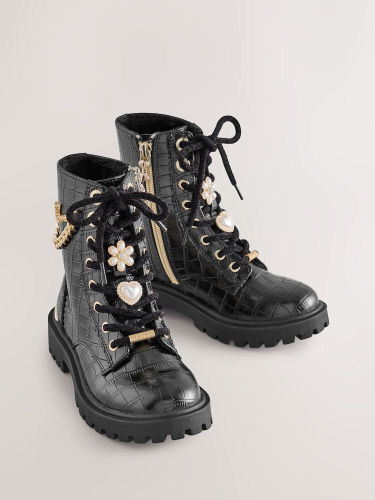 Baker by Ted Baker Charm Lace Up Boots - Image 1 of 7 Baker by Ted Baker Charm Lace Up Boots - Image 1 of 7