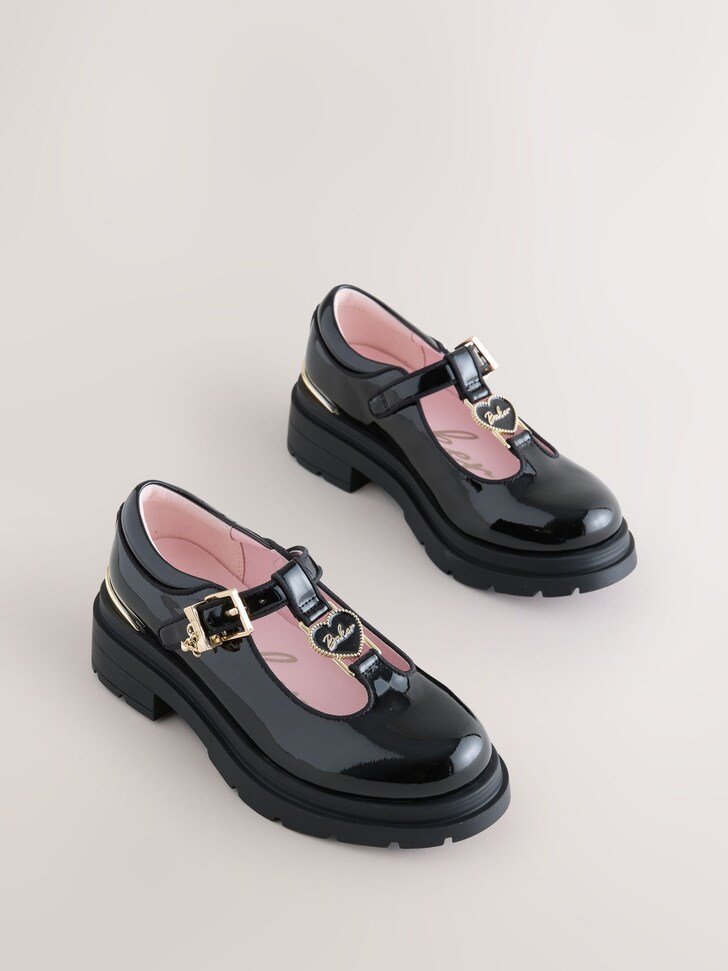 Baker by Ted Baker Back to School Black  Patent T-Bar Chunky Mary Jane Shoes