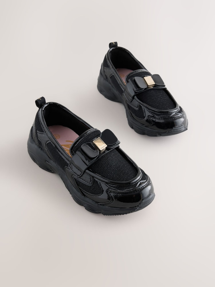 Baker by Ted Baker Black Patent Loafer Trainers - Image 1 of 6 Baker by Ted Baker Black Patent Loafer Trainers - Image 1 of 6