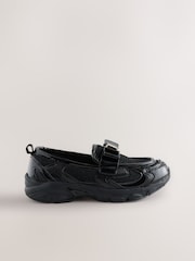 Baker by Ted Baker Black Patent Loafer Trainers - Image 2 of 6