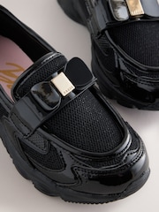 Baker by Ted Baker Black Patent Loafer Trainers - Image 3 of 6