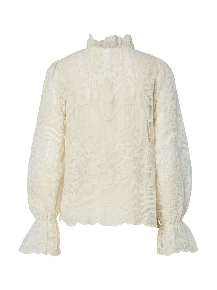 Y.A.S Cream Long Sleeve Shirt - Image 4 of 4