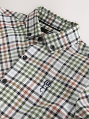 Ecru Gingham Check Short Sleeve Smart Shirt (3-16yrs) - Image 7 of 8