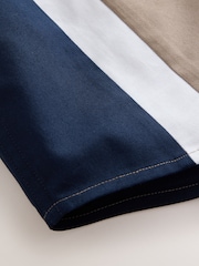 Tan/Navy Splice Short Sleeve Smart Shirt (3-16yrs) - Image 8 of 8