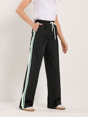 Long Tall Sally Green Side Stripe Wide Leg Trousers - Image 2 of 5