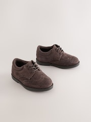 Chocolate Brown Standard Fit (F) Lace Up Brogue Shoes - Image 1 of 5