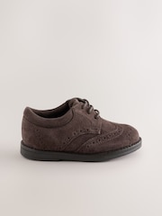 Chocolate Brown Standard Fit (F) Lace Up Brogue Shoes - Image 2 of 5