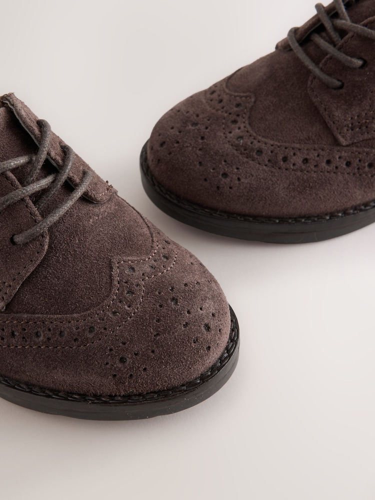 Chocolate Brown Standard Fit (F) Lace Up Brogue Shoes - Image 5 of 5 Chocolate Brown Standard Fit (F) Lace Up Brogue Shoes - Image 5 of 5