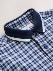 Navy Gingham Short Sleeve Smart Shirt (3-16yrs) - Image 7 of 8